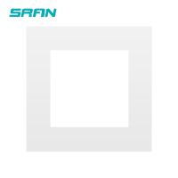 SRAN Blank panel with Installing iron plate 86mmx86mm white/black/gold PC panel switch socket