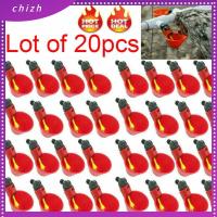 CHIZH 10/20 Pcs ฟาร์ม อัตโนมัติ ฟีดเล้าไก่นก พลาสติก เครื่องดื่มอัตโนมัติพลาสติก ถ้วยน้ำดื่มสัตว์ปีก ไก่ไก่