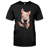 Cloocl Cute Pig Pure Cotton T-Shirt Fashion Printed Casual Shirt Men Hip Hop Tops Funny Cotton Tees Drop Shipping 【Size S-4XL-5XL-6XL】