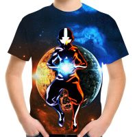 [Tsdopn34gpt]   Summer 4 - 13 y child time tshirt boys girl fashion Avatar the last Airbender 3D print T-shaped kids teen baby birthday cloths