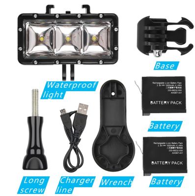 Waterproof LED Underwater Light Diving Lamp HighPower Flash Light For GoPro Session4 Xiaomi Yi Mijia 4K SJCAM SJ89 Camera