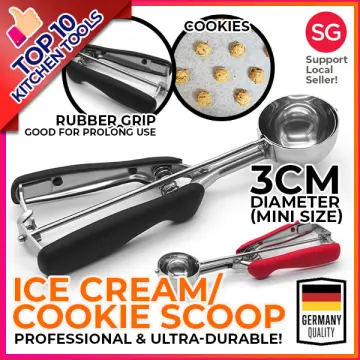 Ice Cream Scooper, 1 Durable Cookie Scoop - Stainless Steel Disher, for Portion Control, Scoop Cookie Dough, Cupcake Batter, or Ice Cream 