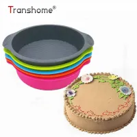 Transhome 3d ซิลิโคนแม่พิมพ์เค้ก29*24 5*6เซนติเมตรทรงกลมจานอบชงเครื่องมืออบเค้กเครื่องมือเค้กภาชนะกระทะ