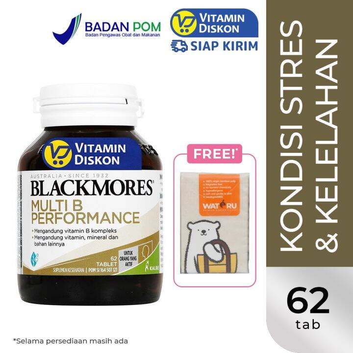 BLACKMORES MULTI B PERFORMANCE BPOM KALBE 62 TAB| Suplemen Pereda Stres ...