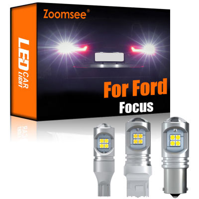 Zoomsee 2Pcs White Reverse LED For Ford Focus 2001-2011 Canbus Exterior Backup Error Free Rear Tail Bulb Light Vehicle Lamp Kit