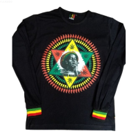 Bob Marley Graphic Long Sleeve Size  S-5XL  Tshirt for Men{plenty}