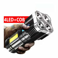 ไฟฉายแรงสูง LS03 USB Rechargeable 4LED+COB  4โหมด