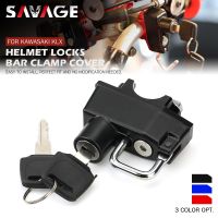 Helmet Locks For KAWASAKI KLX140/L/G KLX 250/S/SF 230/R 450R KLX300SM Motorcycle Accessories Handlebar Clamp Anti-Theft Key