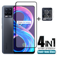 4-in-1 สำหรับ OPPO Realme 8 Pro สำหรับ Realme 8 Pro กระจกนิรภัยป้องกันหน้าจอสำหรับ OPPO Realme 8 6 7 Pro C11 C21 เลนส์แก้ว-fi9o