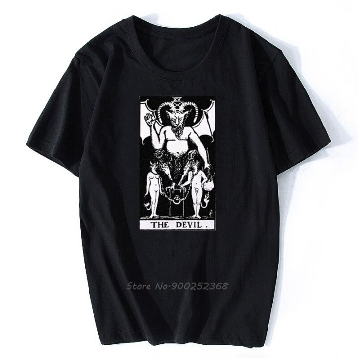 tarot-card-t-shirt-the-devil-occult-horror-magic-voodoo-halloween-t-shirt-men-cotton-tshirt-tees-harajuku-streetwear-size-s-4xl-5xl-6xl