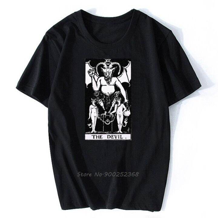 tarot-card-t-shirt-the-devil-occult-horror-magic-voodoo-halloween-t-shirt-men-cotton-tshirt-tees-harajuku-streetwear-size-s-4xl-5xl-6xl