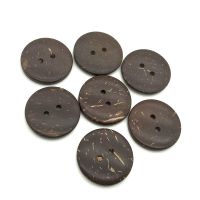 25mm Natural Eco-friendly Coconut Shell Wood Button For Clothing 2Holes Children Scrapbook Decorative Sewing Accessories WD0148 Haberdashery