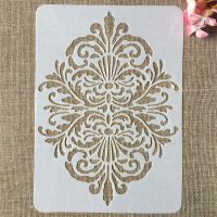 1Pcs 29cm A4 Vintage Floral Edge DIY Layering Stencils ภาพวาดสมุดภาพสี Embossing Album ตกแต่งแม่แบบ-muya522538