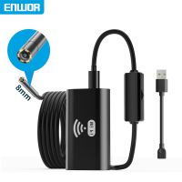 ENWOR WiFi Endoscope Camera 8mm Lens Remi-Rigid Cable Wireless for Android iPhone HD Waterproof Industrial Borescope Check Car