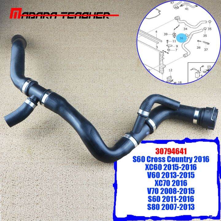 Lower Radiator Coolant Hose 30794641 For Volvo S60 S80 V70 V60 XC60 FiveCylinder Engine Lazada PH