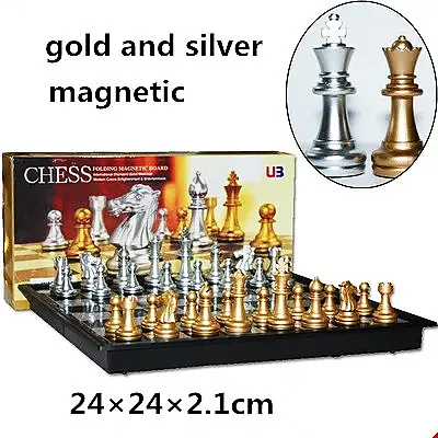 Atosa Chess 23X17Cm Magnetic Interactive Board Game Golden