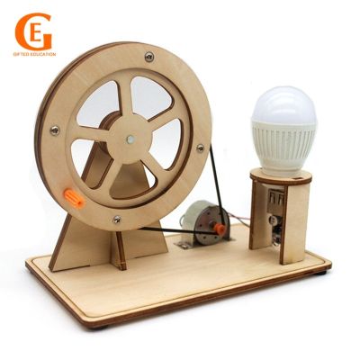 ∈ ชุดของเล่นตัวต่อไม้ รูปหลอดไฟ DIY เพื่อการเรียนรู้ การทดลองทางวิทยาศาสตร์ฟิสิกส์