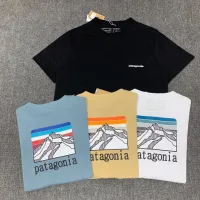 [มีสินค้า]Pata Goniaˉ Classic Rainbow Snow Mountain Logo Pocket Short Sleeve T-shirt Behind