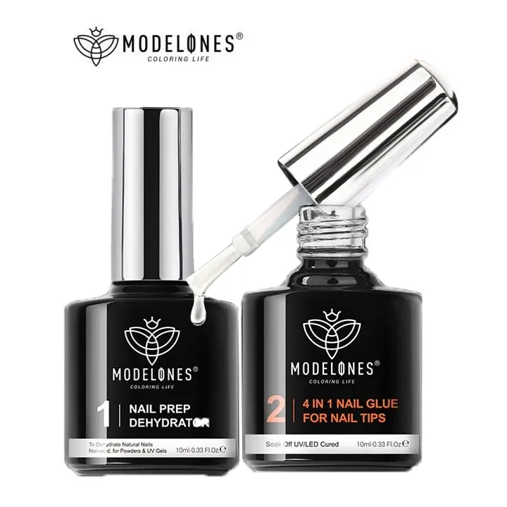 Modelones Acrylic Nail Kit 4 in 1 Nail Glue Gel Nail Prep Dehydrate