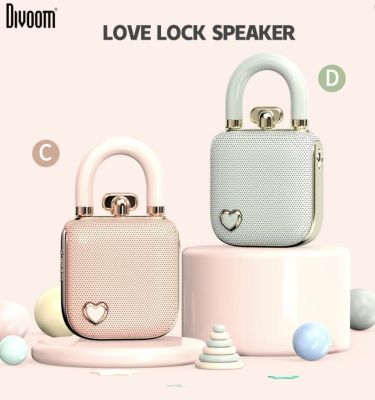 ต้นฉบับ Divoom LoveLock น่ารักบลูทูธลำโพงมืออาชีพปรับเสียงอัลตร้าการออกแบบที่กะทัดรัดบันทึกเสียงแฮนด์ฟรีโทรลำโพงของขวัญคริสต์มาสสำหรับสาว