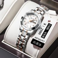 Kagiya fully automatic double calendar waterproof luminous steel belt ladies watch Korean version simple fashion womens non-mechanical