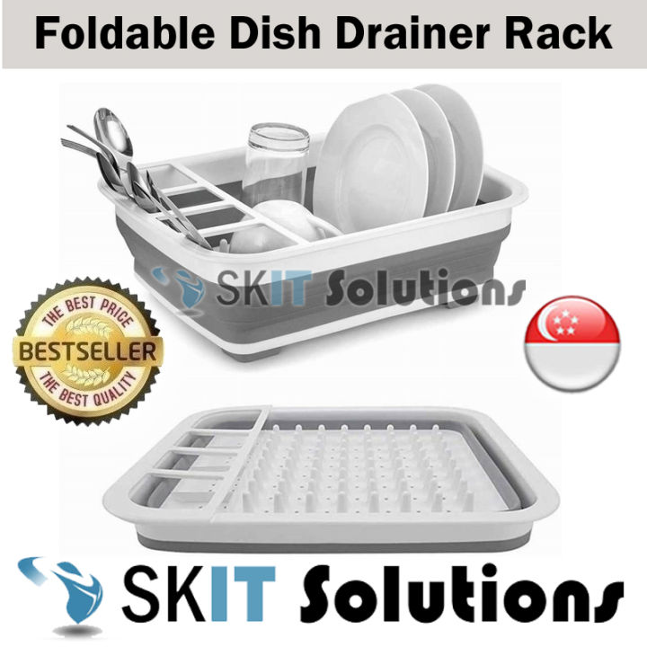 Collapsible Dish Drying Rack Portable Dish Drainer Dinnerware