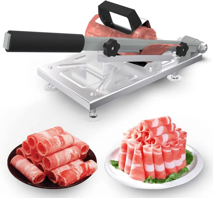 Stainless Steel Manual Frozen Meat Slicer Mutton Roll Meat Cleavers