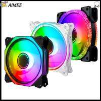 AIMEE 120มม. 3พิน โคมไฟสีสันสดใส Ventilador คูลเลอร์ พัดลมระบายความร้อน พัดลมเคสคอมพิวเตอร์ พัดลมแชสซี หม้อน้ำ