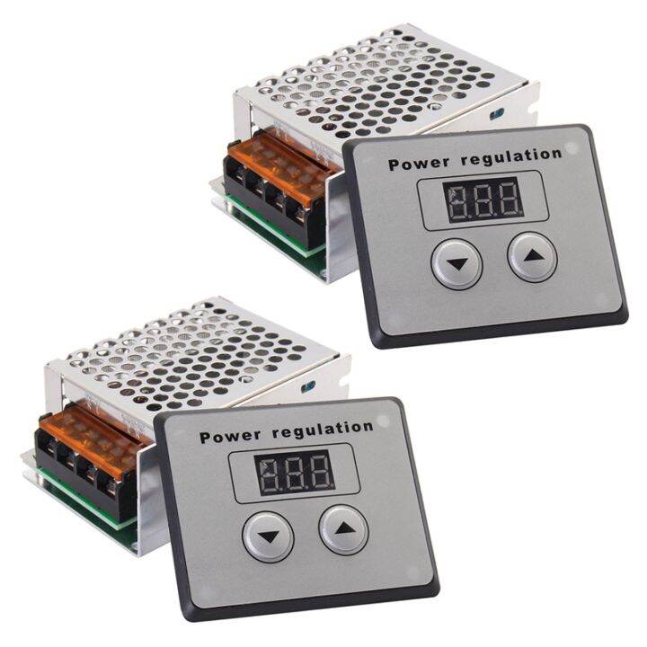 2X 4000W 220V AC SCR Voltage Regulator Dimmer Electric Motor Speed