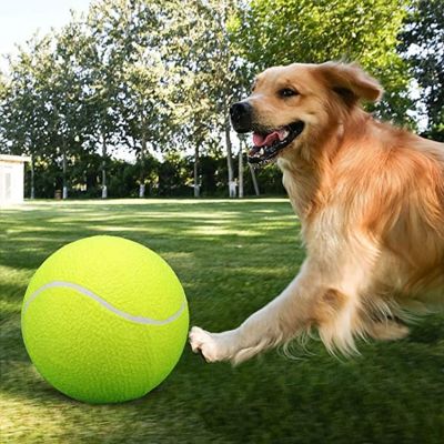 ของเล่นสุนัขสัตว์เลี้ยง9.5นิ้วลูกบอลใหญ่พองลมได้เทนนิสการฝึกเคี้ยวผลิตภัณฑ์ตุ๊กตาแบบโต้ตอบของเล่นยัดไส้เครื่องประดับสุนัข Yy. ร้านค้า