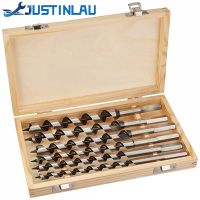 【DT】hot！ JUSTINLAU 6Pcs/set 230mm 6/8/10/12/16/20mm Auger Bits Wood Masonry Drills Set for woodworking
