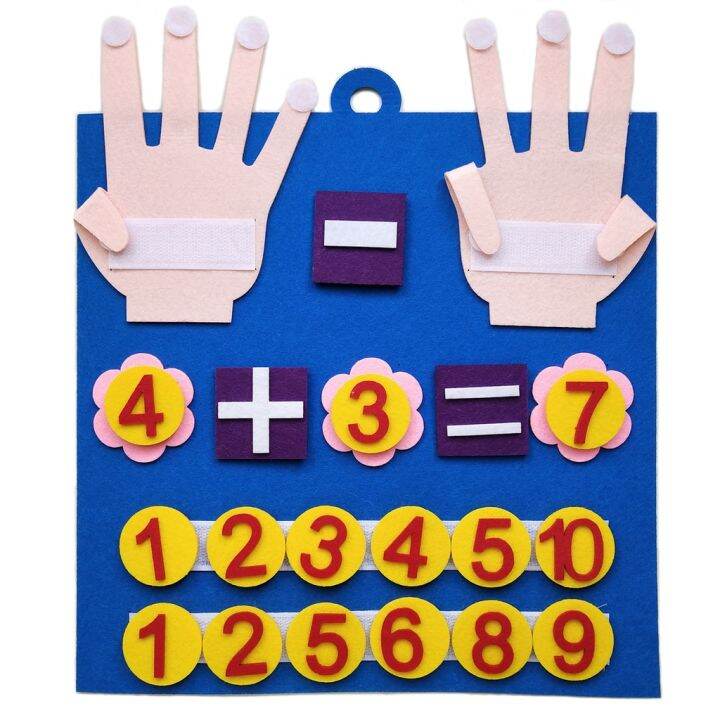 Kid Montessori Felt Finger Numbers Math Toys Children Counting Early