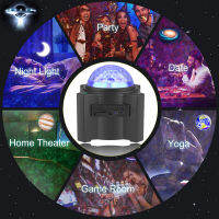 153 Starry Sky Sound Projector Sky Moon โคมไฟโปรเจคเตอร์ Galaxy Universe Night โคมไฟเสียง Horn Starlight สีสันสดใส LED