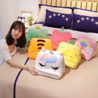 Stroberi/nanas Mainan Mewah Bantal Dengan Telepon แท็บเล็ต Berdiri Mewah ยูนิคอร์น Pelangi Mainan Bantal Boneka Hadiah Mainan