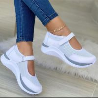 2022 New AutumnOutdoorBreathable Mesh Shoes Women Casual Platform Sneakers Travel Walking Footwear Large Size Vulcanized Shoes