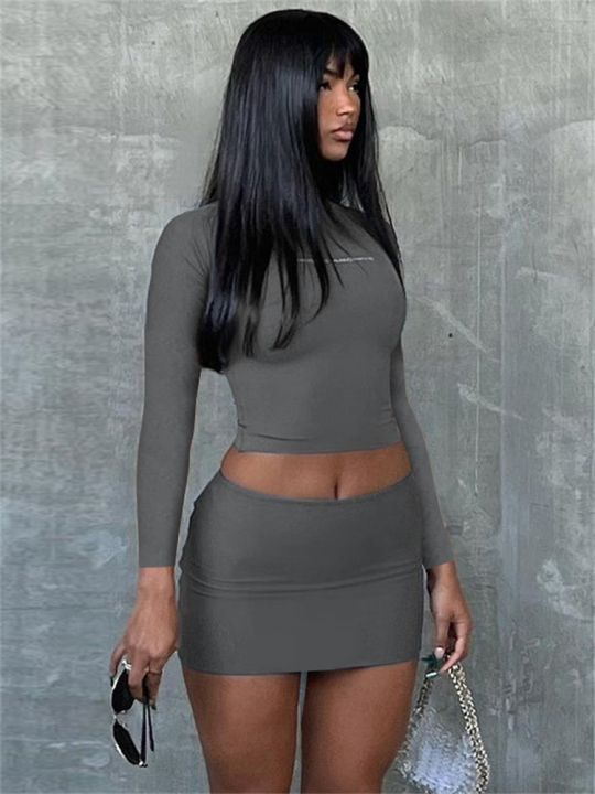 y2k-women-skirt-set-long-sleeve-letters-print-crop-tops-two-piece-outfits-low-waist-bodycon-skirt-set-streetwear