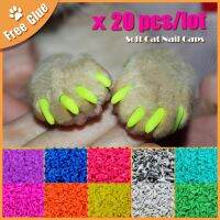 ﹊ ใหม่แฟชั่นที่มีสีสัน Cat Nail Caps soft cat Claw Soft Paws 20 ชิ้น/ล็อตฟรีกาวกาวขนาด XS S M LGift สำหรับสัตว์เลี้ยง