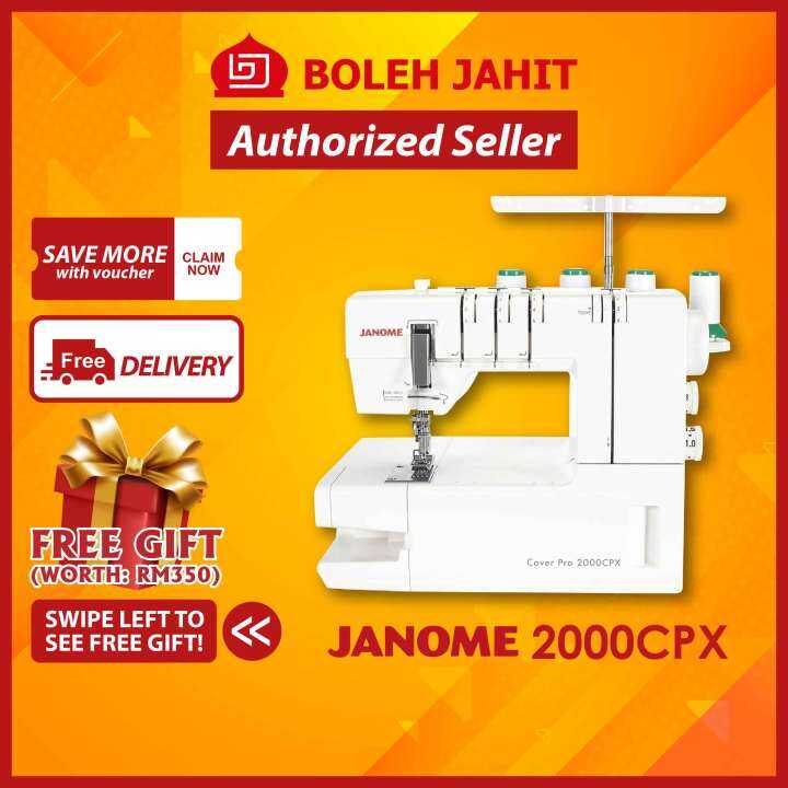 Janome CoverPro 2000CPX Coverstitch Machine Lazada
