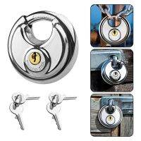 【YF】 1 Set Keyed Padlock Good Practical Storage Unit Garages Disc with 4 Keys for Garden Discus Lock Door