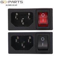 【CC】✆㍿✲  1PC Mains Cord Inlet Receptacle socket With ON OFF Rocker 250V 10A IEC 320 C14 CCC