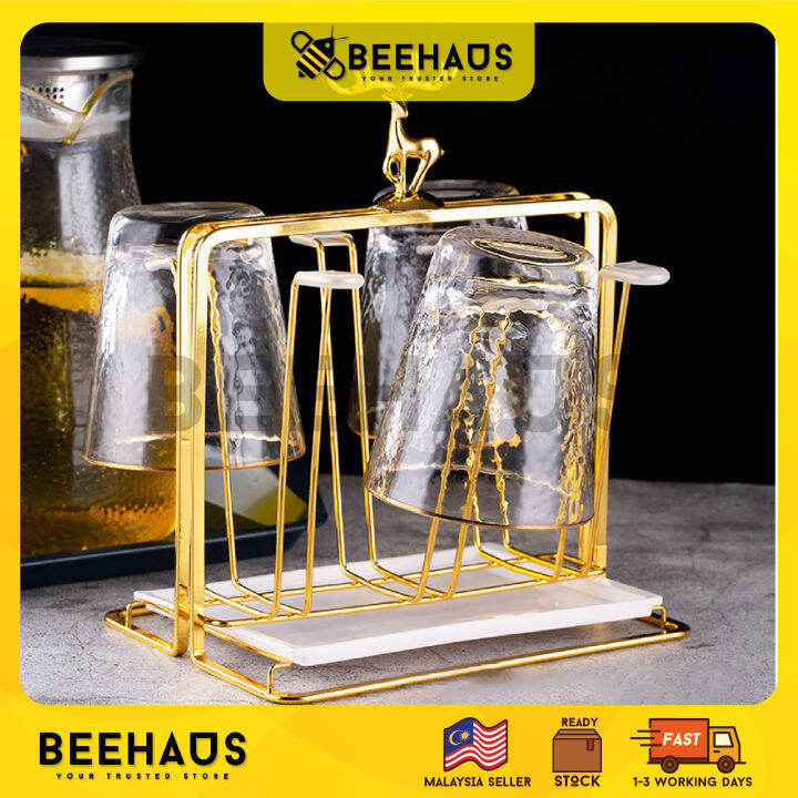 Beehaus Nordic Style Cup Storage Rack Cup Drying Rack Draining Rack