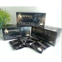 **พร้อมส่ง**เครื่องดื่มกาแฟ Vitaccino imperia elita diet coffee กาแฟดำ 1 กล่อง บรรจุ 15 ซอง