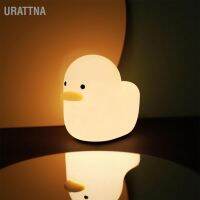 URATTNA เป็ดไฟกลางคืนซิลิโคนโป๊ะอ่อนหน่วงเวลาปิดไฟอัตโนมัติน่ารัก LED แตะไฟกลางคืนตกแต่งบ้าน