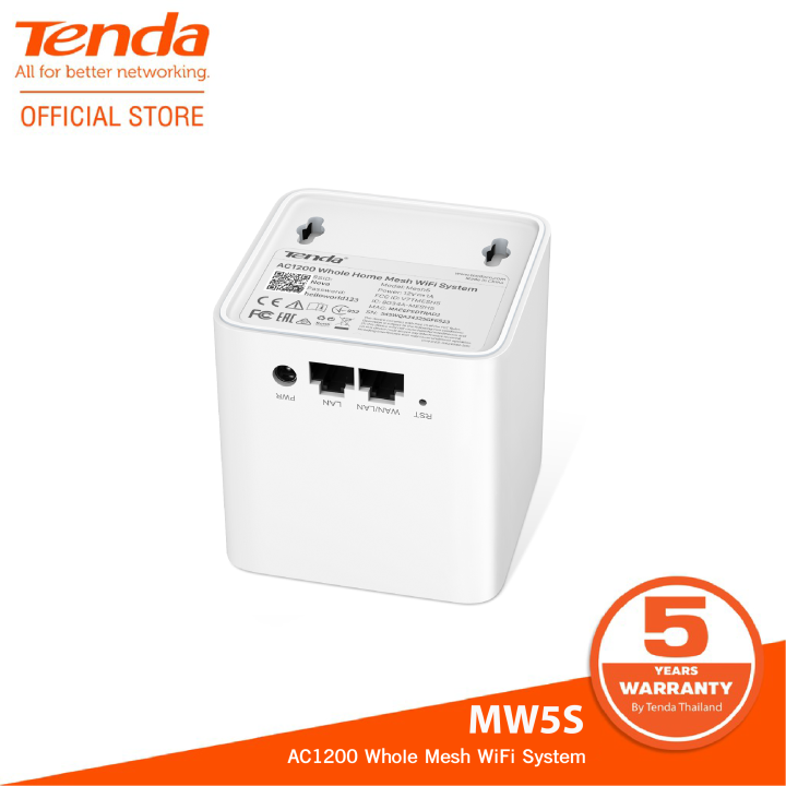 tenda-mw5s-2-pack-gigabyte-port-mesh-ac1200-whole-home-mesh-wifi-system-ประกันศูนย์ไทย-5-ปี