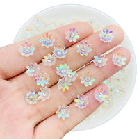 30 Pcs ใหม่ Mini Kawaii การ์ตูนเงาอัญมณี Floret เรซิ่นสมุดภาพ Rhinestones 3D สำหรับ DIY เล็บอุปกรณ์เสริมตกแต่ง L31