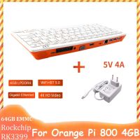 PC Keyboard Mini PC 4GB LPDDR4 RAM 64GB RK3399 Development Board for Orange Pi 800