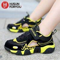 Summer 2023 Children Fashion Sports Shoes Boys Girls Running Outdoor Sneakers Breathable Mesh Kids Lace-Up Jogging Shoes