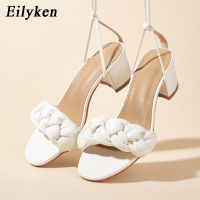 2021Eilyken 2022 New Summer Fashion Design Weave Women Sandals Square heel Ladies Sandals Open Toe Shoes size 35-40