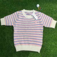 ☸◄▤ 2023 New Spring Golf Women 39;s Sweater Skirt Set Five Sleeve Knitted Sweater