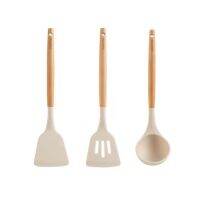 Silicone Cooking Utensil 3pcs Kitchen Utensils Set Non-Stick Fish Spatula Spoon